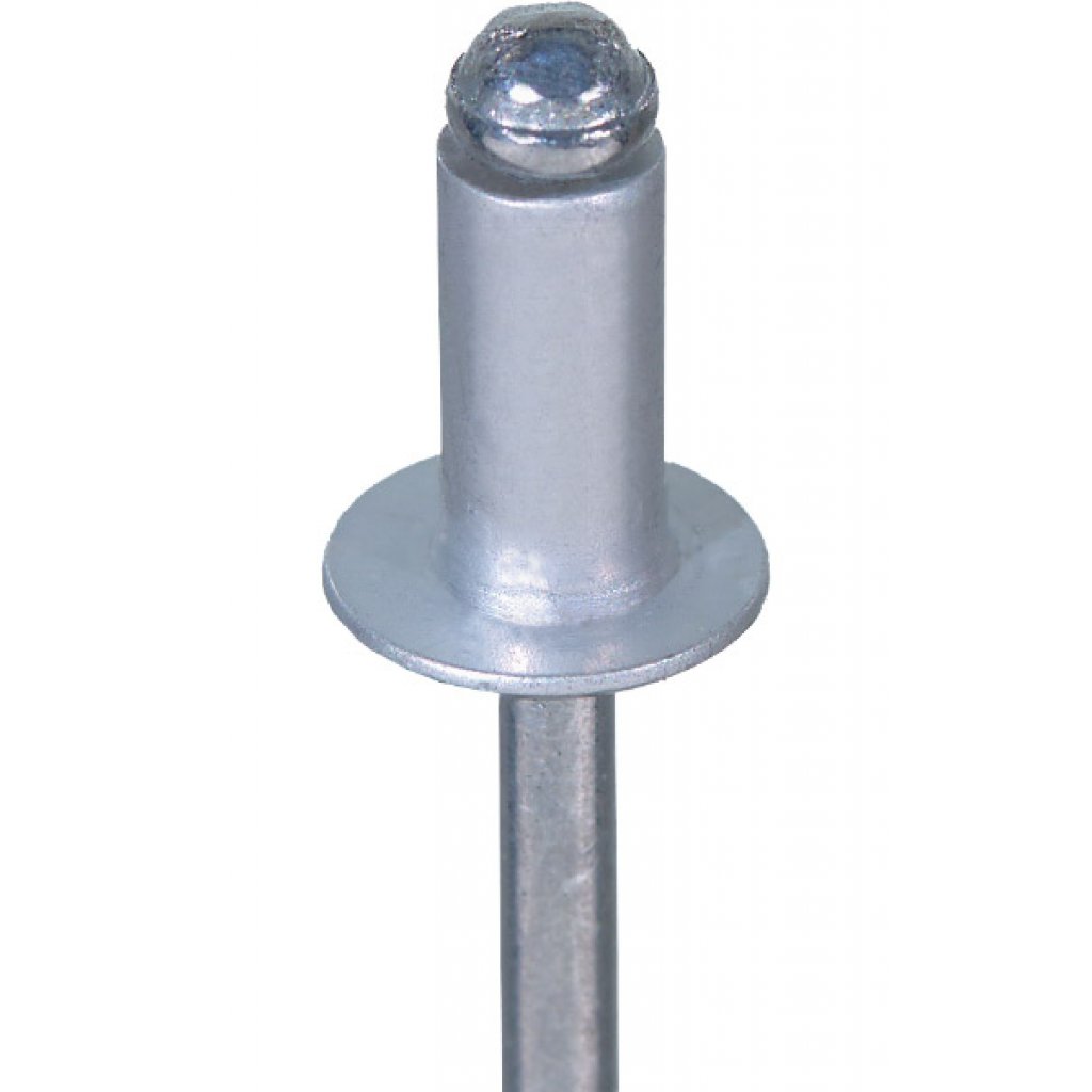 M6.4/6.4mm Diameter Dome Head Standard Open Type Blind Pop Rivets Aluminium  (100Pcs, M6.4x20mm)